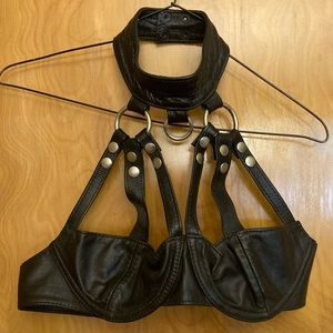 Stormy leather Amazonian bra L